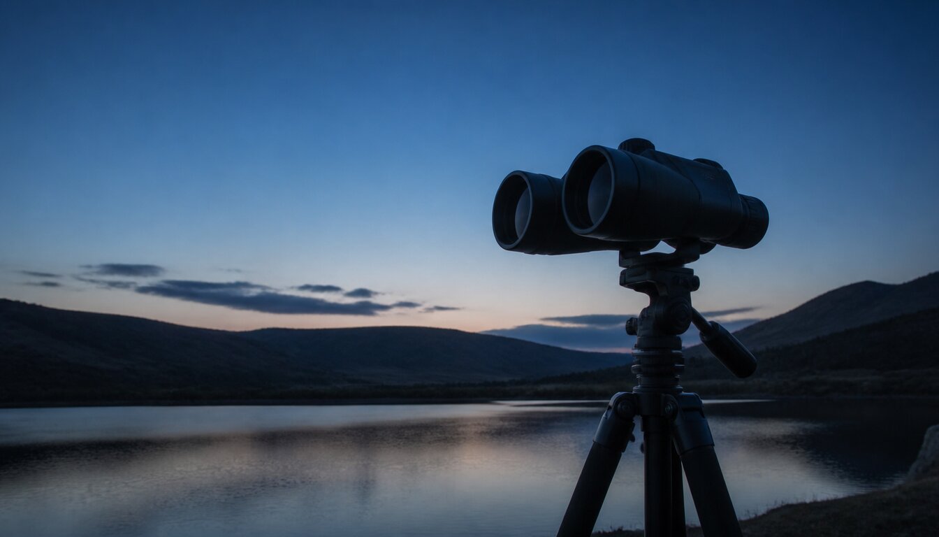 A field photograph related to astronomy binoculars