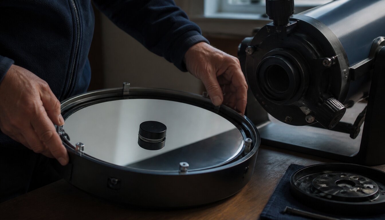 A used gear observing scene with practical field equipment